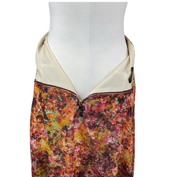 Bebe Floral Chiffon Maxi Sheer Bottom Skirt - Picture 7 of 8